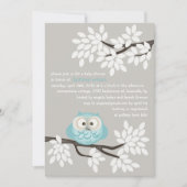 Little Owl & Branches Baby Shower-uitnodigingen Kaart (Voorkant)