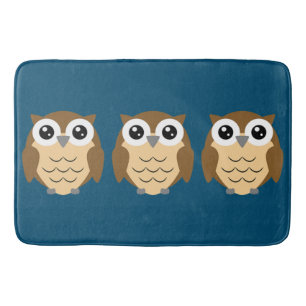 Little Owl Design Bath Mat