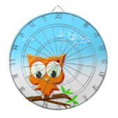 Little Owl op een Branch Dartbord (Voorkant)