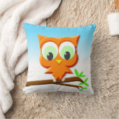 Little Owl sur un Coussin de succursale (Couverture)