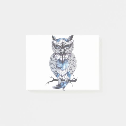 Little Owl Tattoo Flash Idea Cartoon Owl Post-it® Notes (Voorkant)