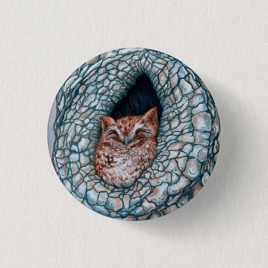 Little Owlette Ronde Button 3,2 Cm (Voorkant)