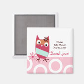 Little Owls Branché Favor Magnet (Recto/Verso)