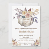 Little Pampkin, Flowers Baby shower Kaart (Voorkant)