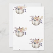 Little Pampkin, Flowers Baby shower Kaart (Achterkant)