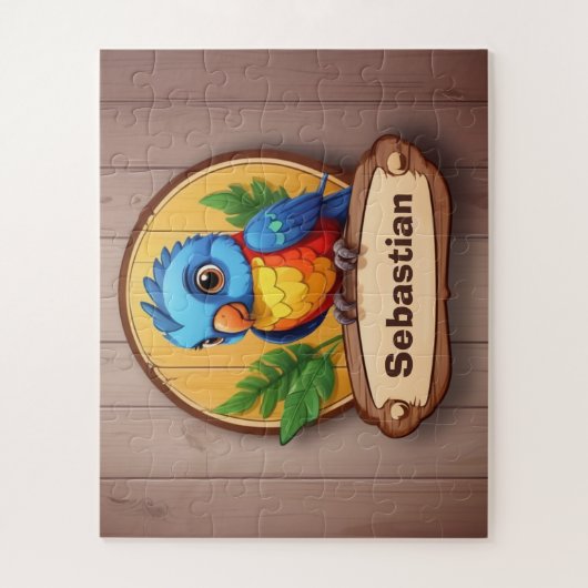 Little Parrot gepersonaliseerd Legpuzzel (Verticaal)