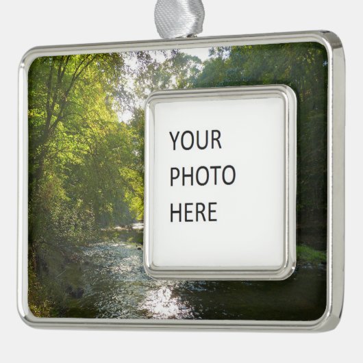 Little Patuxent River van Savage Park Verzilverd Kader Ornament (Links)