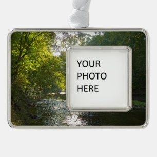 Little Patuxent River van Savage Park Verzilverd Kader Ornament