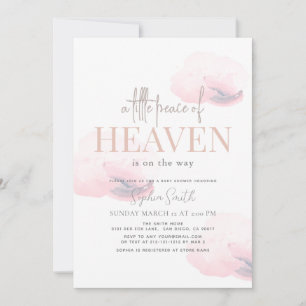 Little Peace of Heaven Meisje Roze Wolk Baby showe Kaart