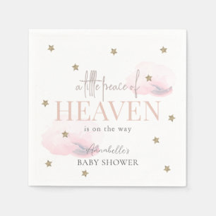 Little Peace of Heaven Roze Meisje Baby shower Servet