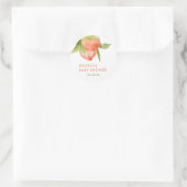 Little Peach Baby Shower Bedank Sticker (Tas)