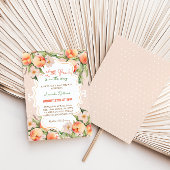 Little Peach Floral roze zomer baby meisje douche Kaart