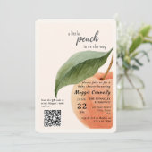 Little Peach is on the Way Baby Shower Invitation (Debout devant)