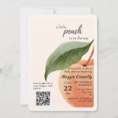 Little Peach is on the Way Baby Shower Invitation (Devant)