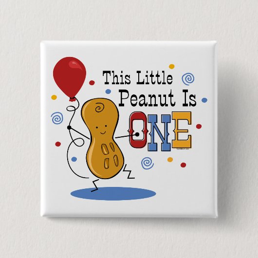 Little Peanut 1st Birthday Vierkante Button 5,1 Cm (Voorkant)
