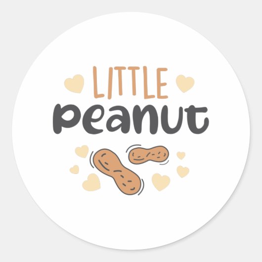 Little Peanut Baby Ronde Sticker (Voorkant)