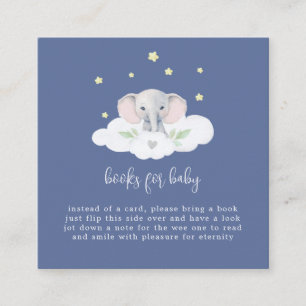 Little Peanut Baby shower Boeken voor Baby Blue Informatiekaartje
