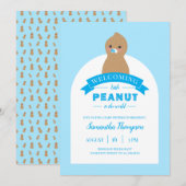 Little Peanut Baby shower Invitation Kaart (Voorkant / Achterkant)