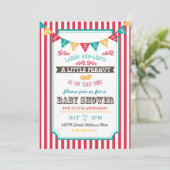Little Peanut Circus Baby shower Invite Kaart (Staand voorkant)