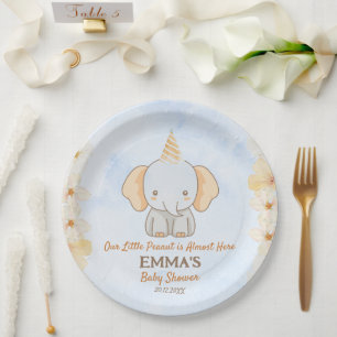 Little Peanut Dreams - Elephant Baby shower Papieren Bordje