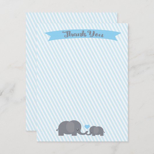 Little Peanut Elephant Bedankkaart (Voorkant / Achterkant)