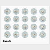 Little Peanut Elephant Blue Baby shower Ronde Sticker (Vel)