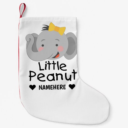 Little Peanut Elephant Kleine Kerstsok (Voorkant)