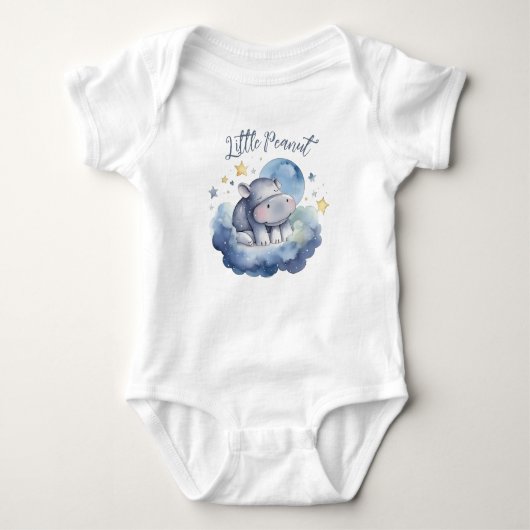 Little Peanut Hippo Baby shower Romper (Voorkant)