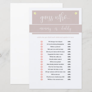 Little Peanut Olifant Boy Baby shower Game Roze