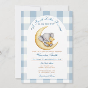 Little Peanut Olifant is op komst Baby Shower Kaart