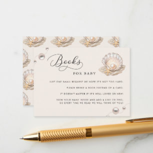 Little Pearl Baby shower Book Request Enclosure Informatiekaartje