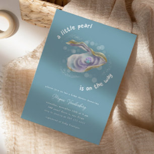 Little Pearl Baby shower Invitation Kaart