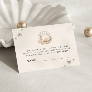 Little Pearl Baby shower Luier Raffle Enclosure Informatiekaartje
