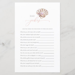 Little Pearl Dad Grappen Baby Shower Spelkaart