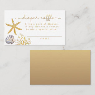 Little Pearl Seashell Zomerluier Raffle Ticket Informatiekaartje