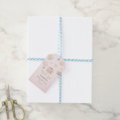 Little Pearl Seashells Dots Baby Shower Cadeaulabel (Met Touw)