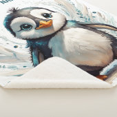 Little Penguin gepersonaliseerd Sherpa Deken (3/4)
