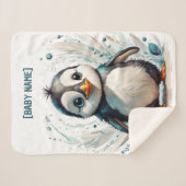 Little Penguin gepersonaliseerd Sherpa Deken (Voorkant (horizontaal))