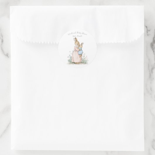 Little Peter Rabbit and Mom Ronde Sticker (Tas)