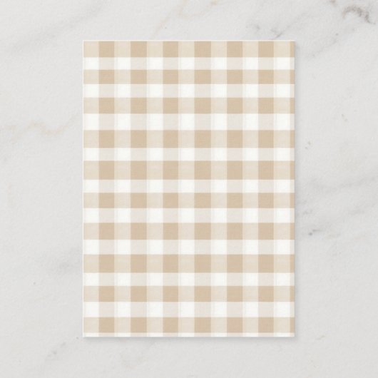 Little Pie Baby shower Luier Raffle Informatiekaartje (Achterkant)