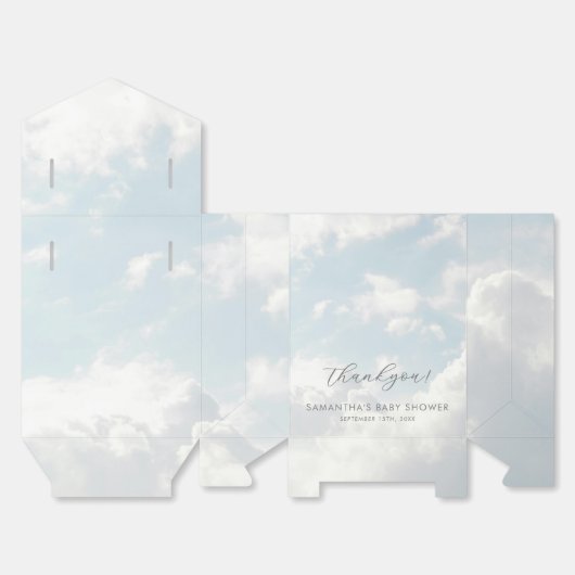 Little Piece of Heaven Custom Clouds Baby shower Bedankdoosjes (Ongevouwen)