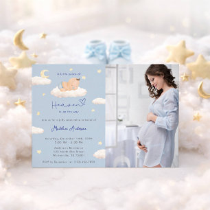 Little Piece of Heaven Foto Baby Shower Jongen Kaart