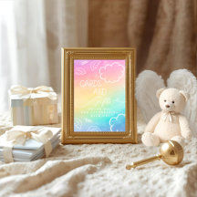 Little Piece of Heaven Rainbow Cards & Gifts Sign 