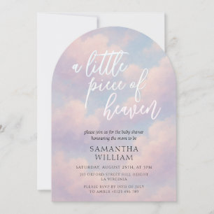 Little Piece of Heaven Whimsical Baby shower Arch Kaart