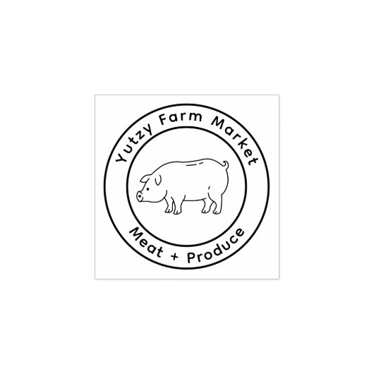 Little Pig Farm Market Rubberstempel (Afrduk)