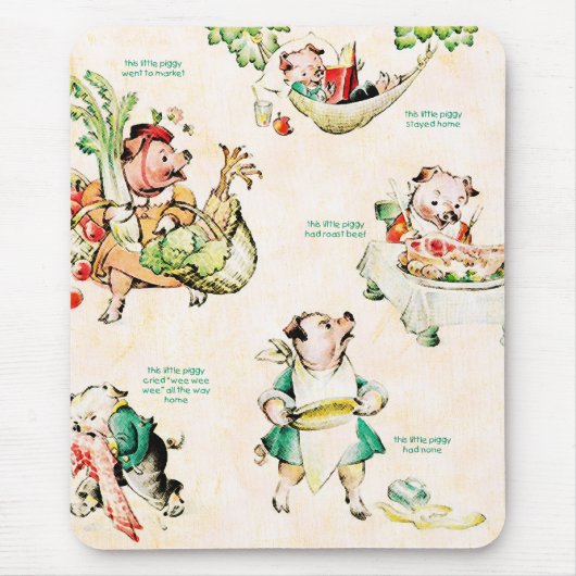 Little Piggies Mousepad Muismat (Voorkant)