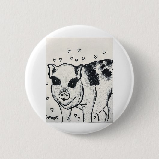 Little Piggy Ronde Button 5,7 Cm (Voorkant)