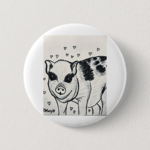 Little Piggy Ronde Button 5,7 Cm