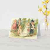 Little Piggy Wedding Kaart (Gele Bloem)