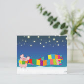 Little Pig's Christmas briefkaart (Staand voorkant)